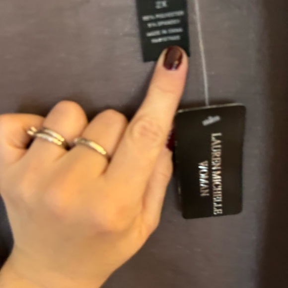 NWT Lauren Michelle Woman 2X great and black open front longline cardigan - Picture 4 of 6